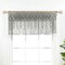 Boho Macrame Textured Cotton Valance Curtain 50" W x 20" L (Gray)